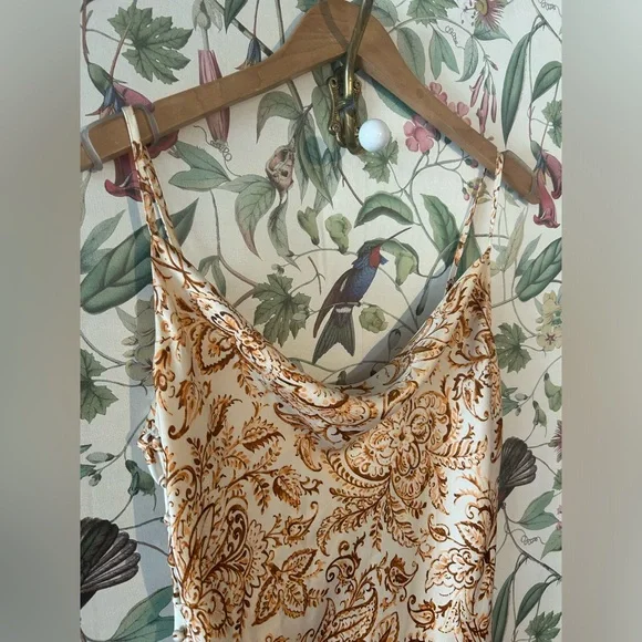 SOLD 🙈 Dress Forum Satin Paisley Dress *oversized - Picture 3 of 5